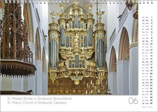Ein Orgelkalender: das Juniblatt.