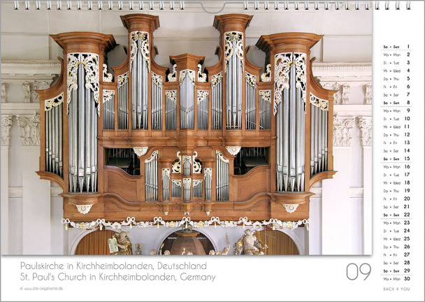 Ein Orgelkalender: das Septemberblatt.